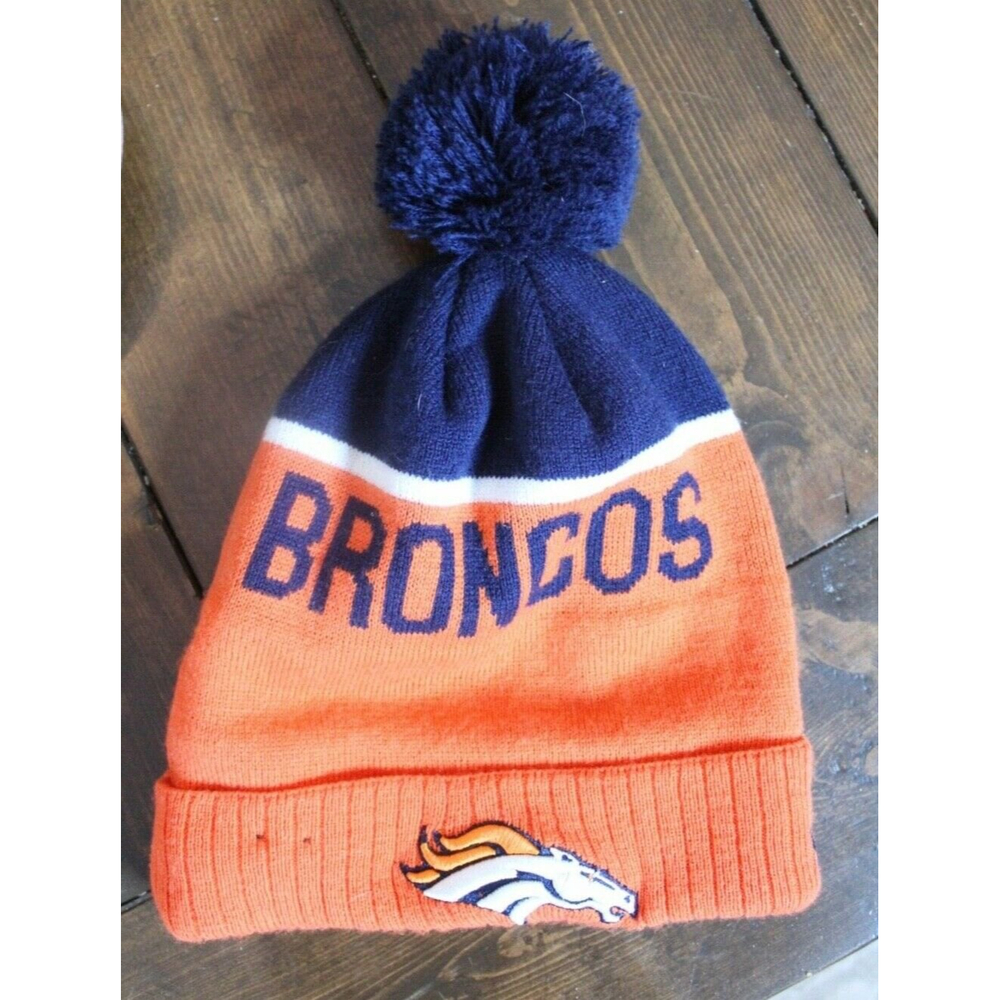 Broncos New Era Pom Winter Hat Fleece